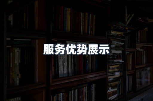 服务优势展示